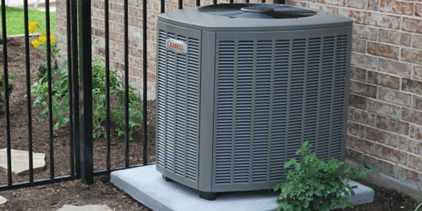 a newly installed air conditioning unit