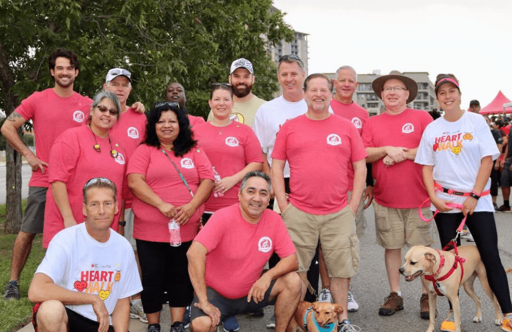 ABC team members participating in the American Heart Association Heart Walk