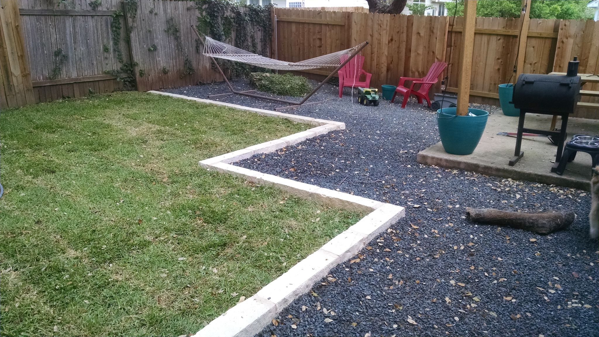 An ABC customer's lawn and landscaping area