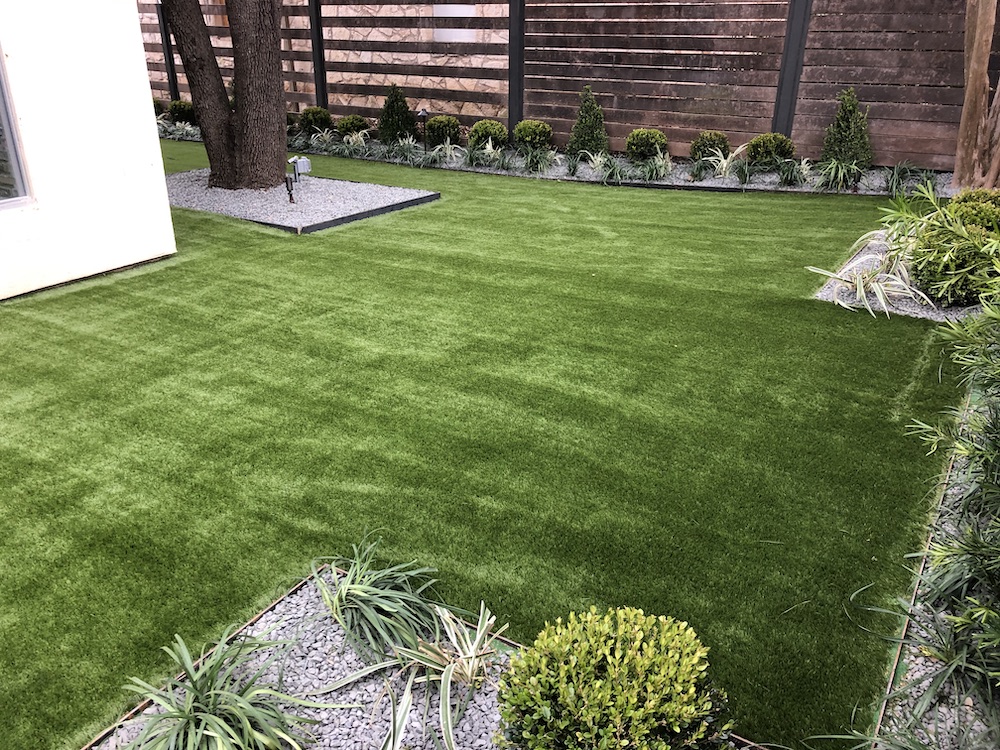 artificial turf outside of a home