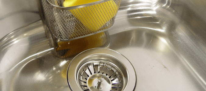 Kitchen sink with garbage disposal