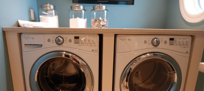 a washer and dryer in a home