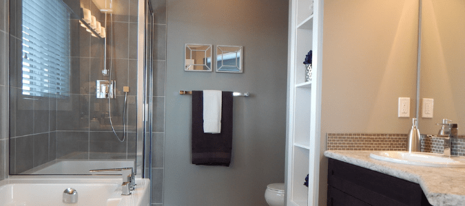 a bathroom with low hot water pressure