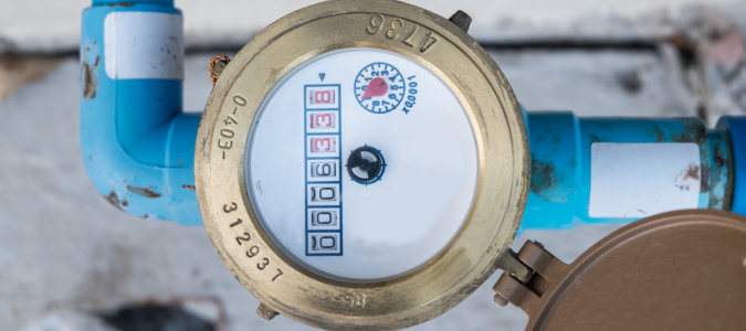 a home's water meter