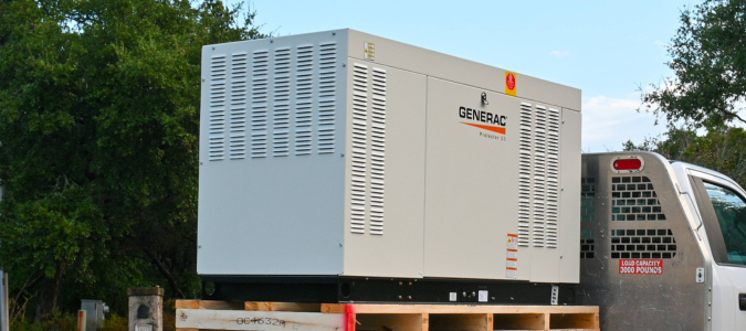 a generator on a truck