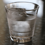 a glass of ice cold water