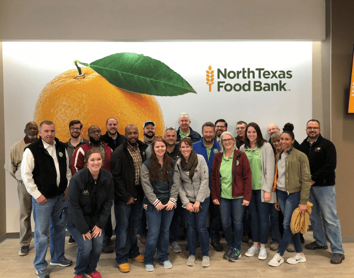 ABC team members volunteering at the North Texas Food Bank