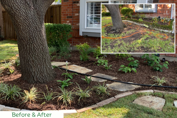 Landscaping front flower bed