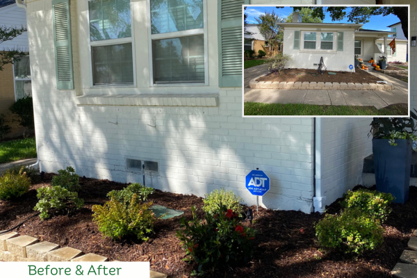 Landscaping front flower beds