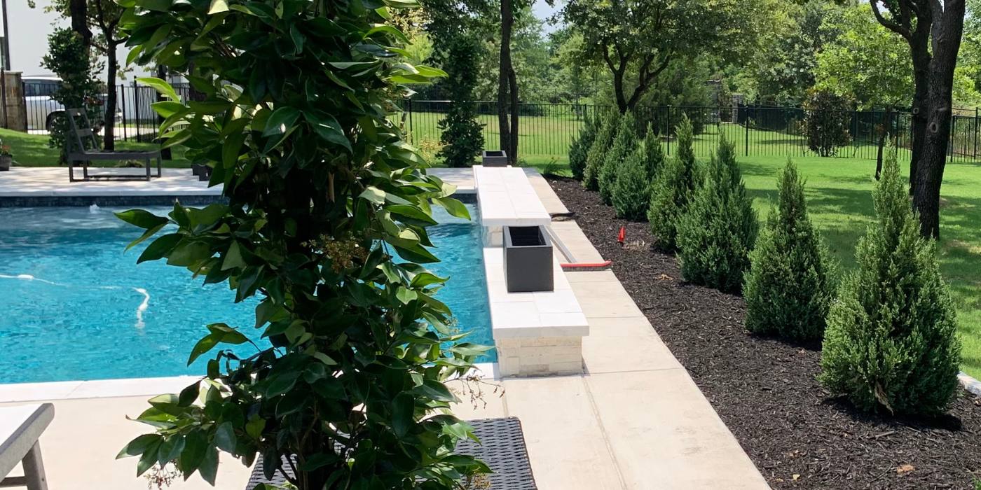 ABC landscaping professionals updating homeowners’ backyards with new plants and pavers