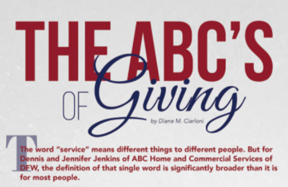 Dennis and Jennifer Jenkins share the ABC’s of giving