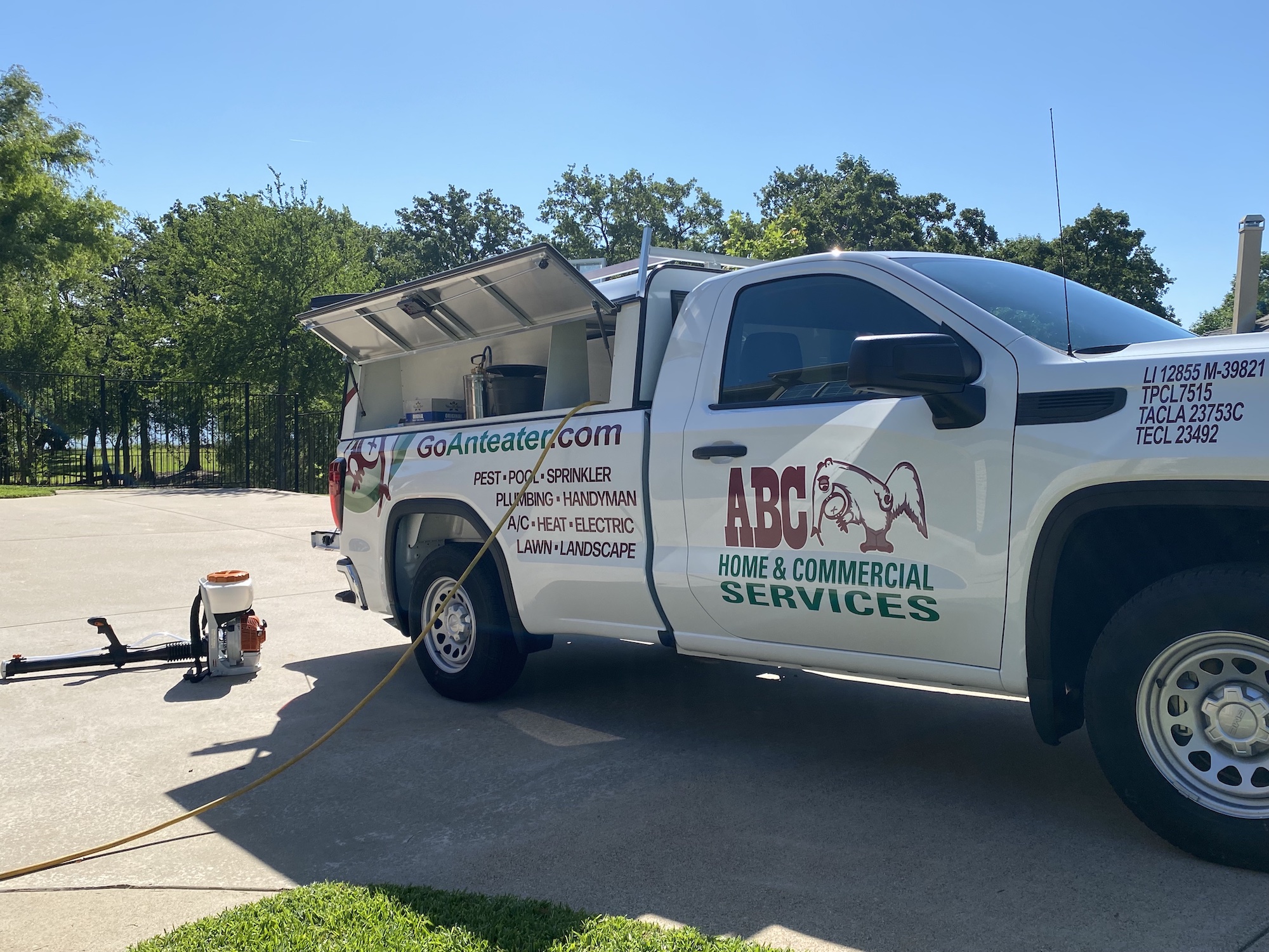 a rodent control specialist's truck