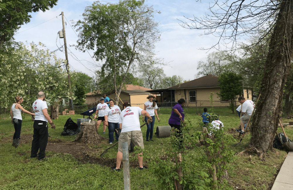 ABC employees volunteering