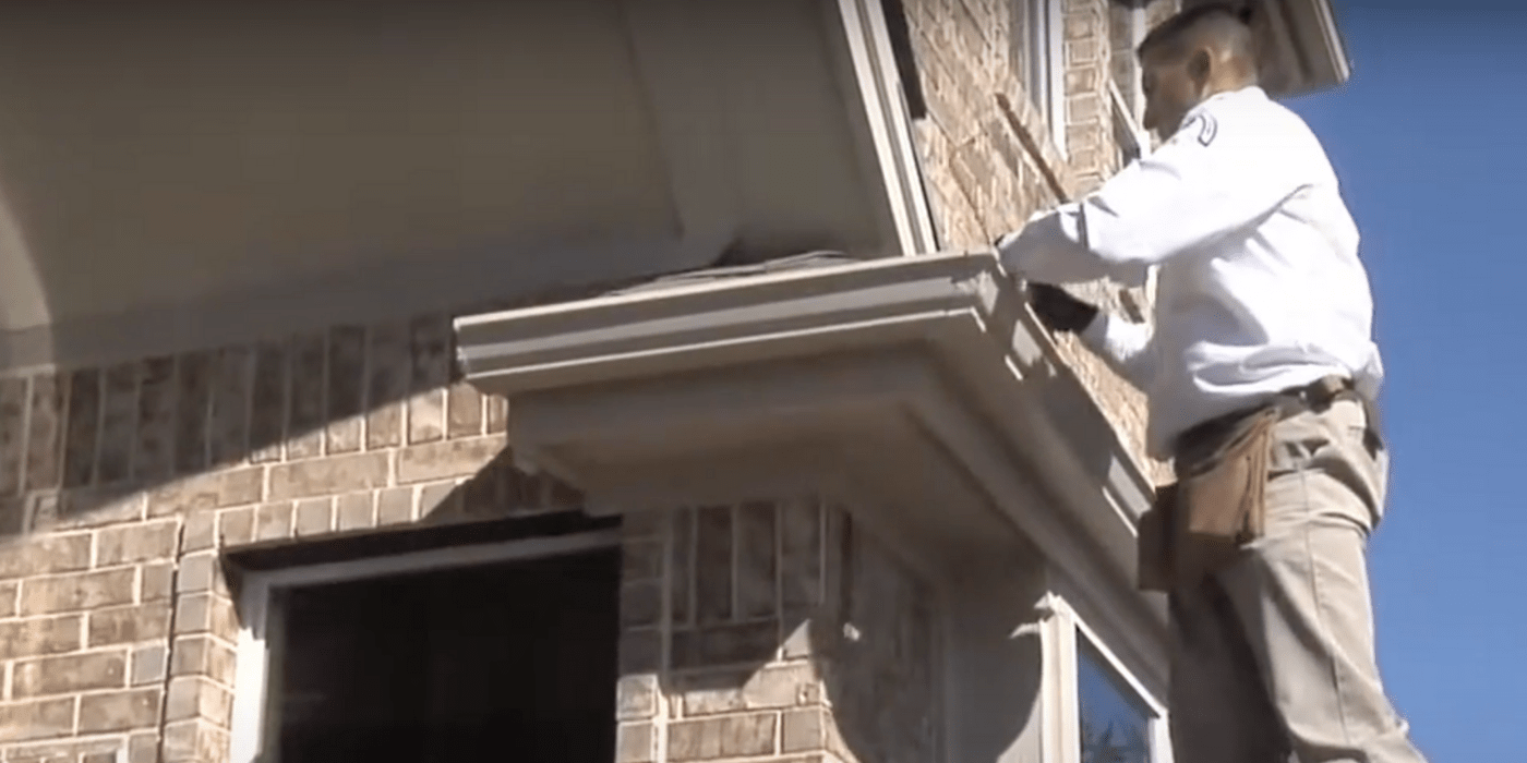 Wildlife & Rodent Control in The Woodlands, TX 1 a rodent control specialist sealing off potential rodent entry points