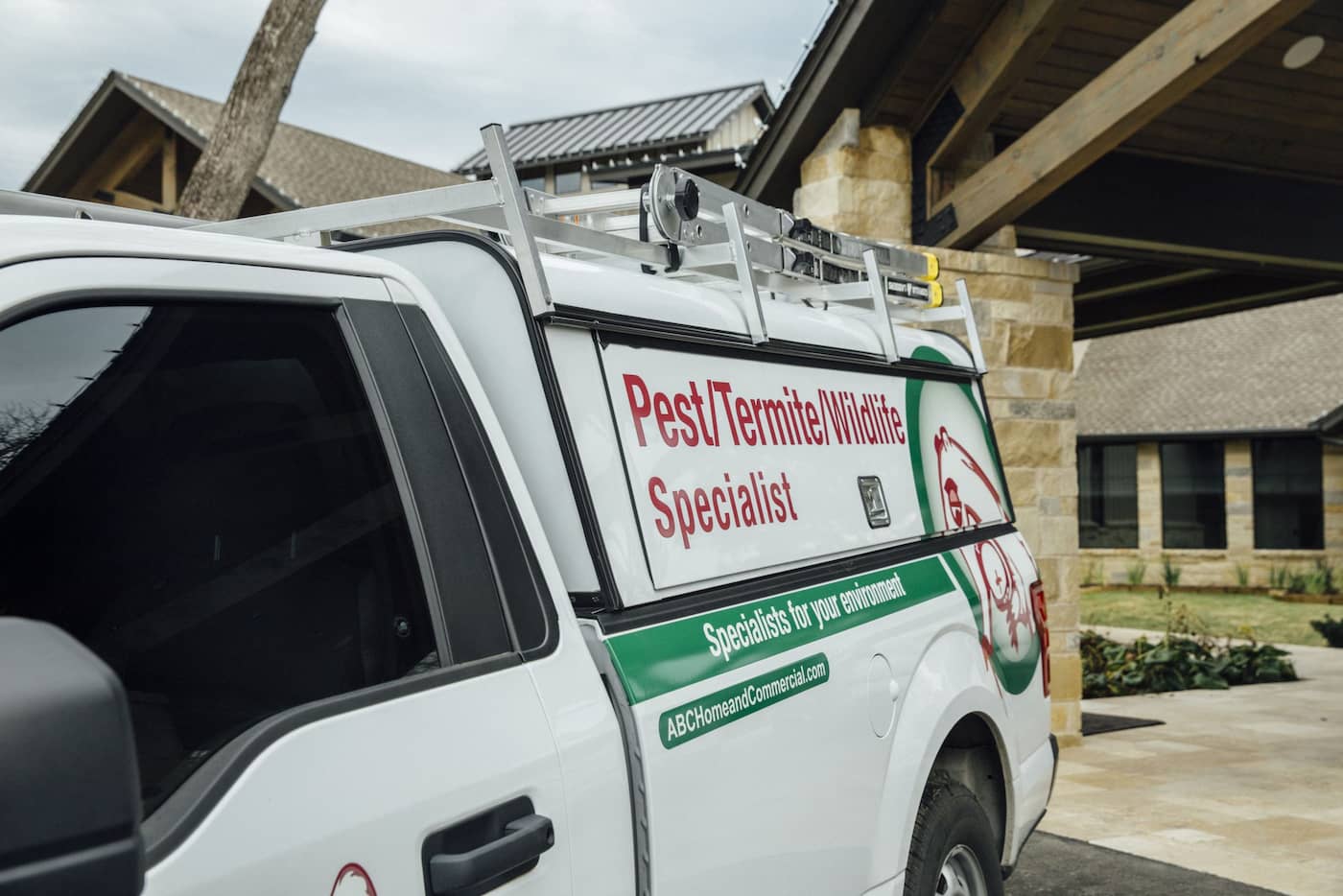 ABC pest control truck serving Houston, TX
