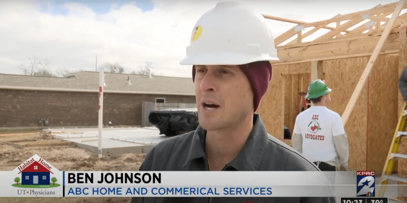 ABC’s Ben Johnson speaking with the local news station about ABC’s involvement with Habitat for Humanity