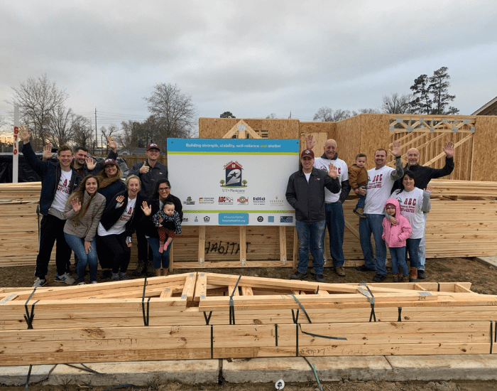ABC team members building a home for Habitat for Humanity