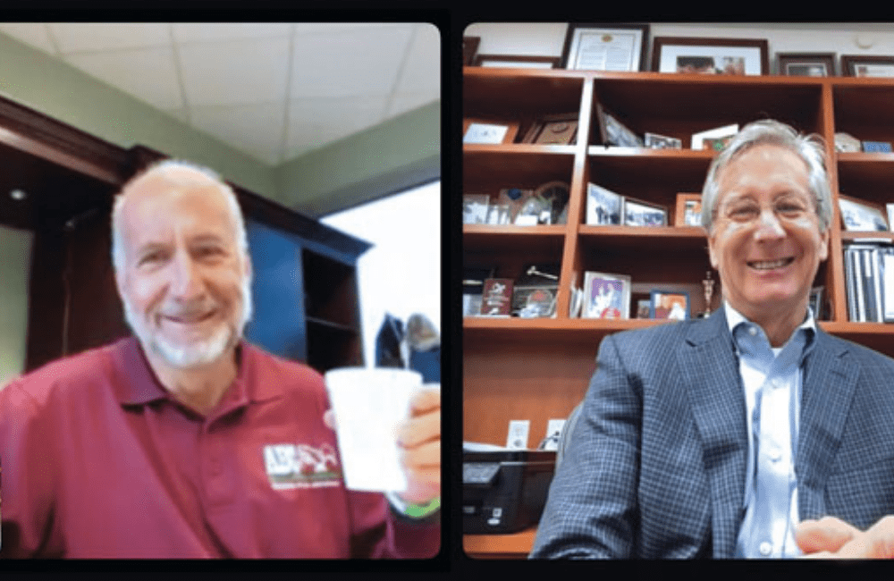 the three Jenkins brothers on a Facetime call