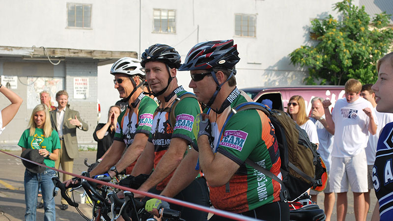 starting line of bike adventure