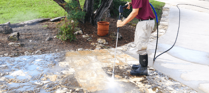 Can power washing damage concrete