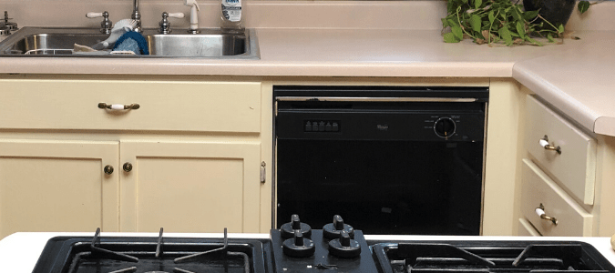 a black dishwasher