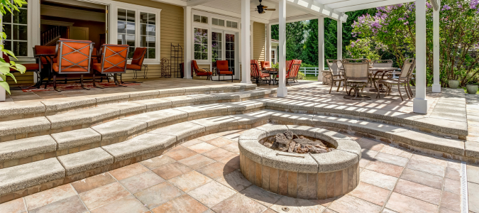 a paver patio