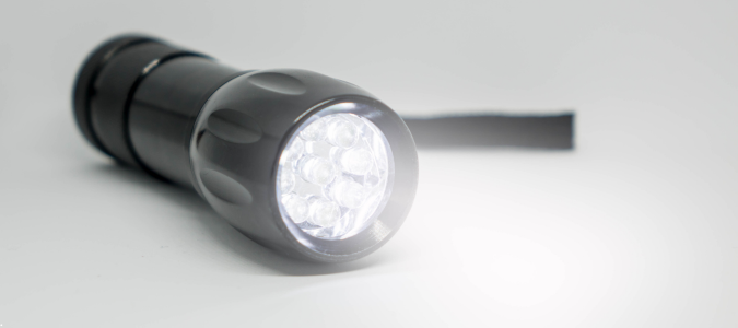 a flashlight