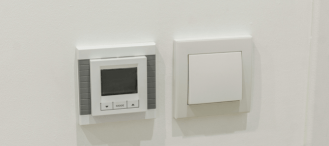 a thermostat in a home