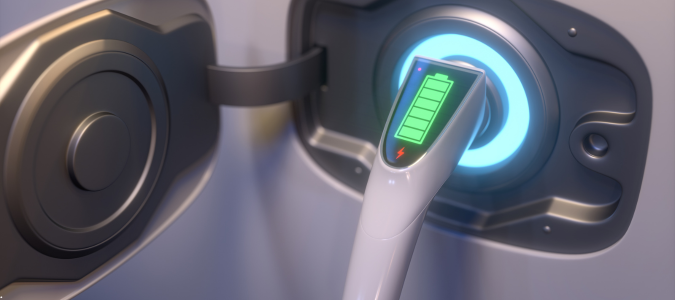 an EV charging