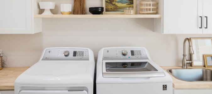 a washer and dryer