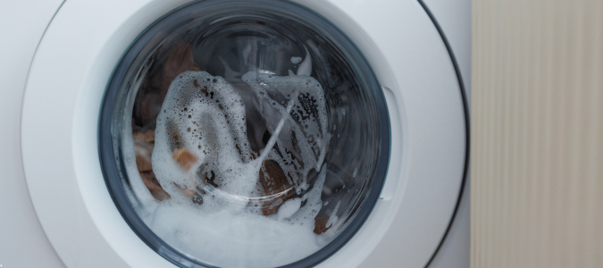 a washing machine running