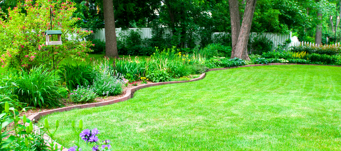 flower beds in a front yard