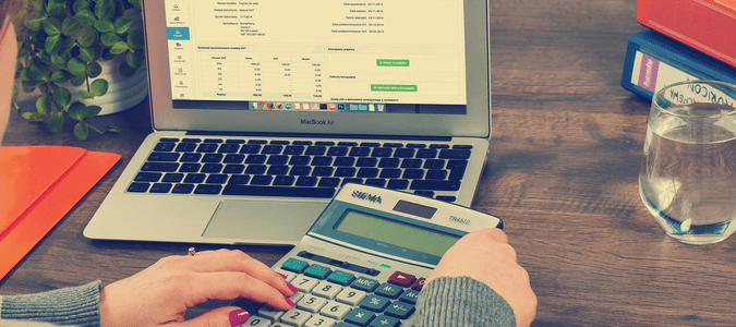 a computer and a calculator