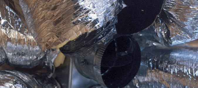 air ducts leading up to a home's attic