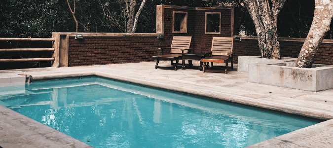 a clean swimming pool