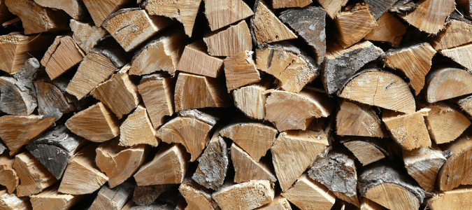A pile of firewood