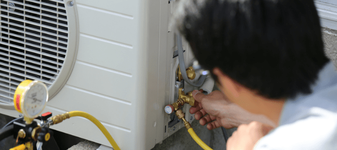 a pro working on an hvac unit