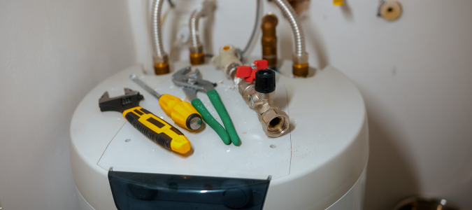 tools on a water heater