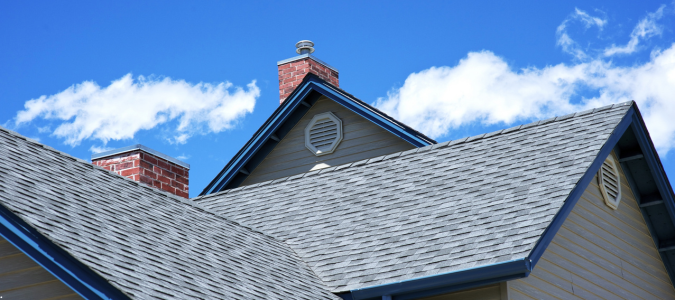 the eaves and roof of a home