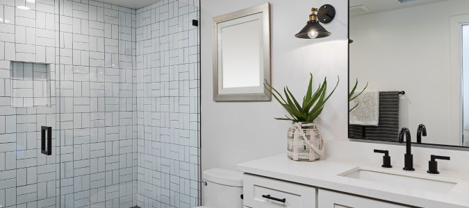 a bathroom in a home