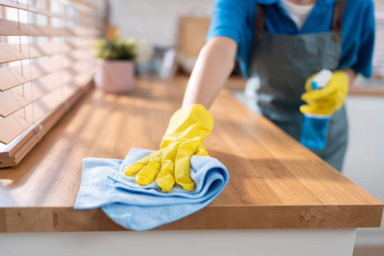 Close up hand cleaning home - Everyday Home Maintenance Before Small Problems Grow - ABC Home and Commercial Services