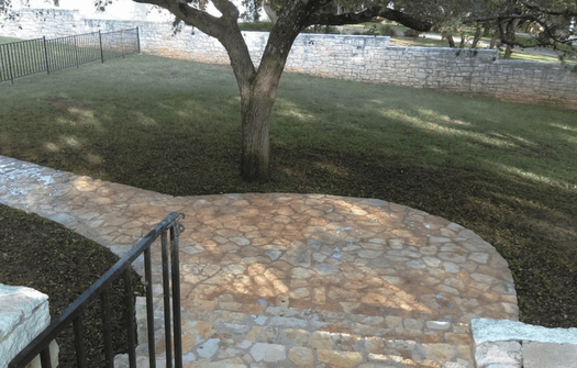 a pathway after ABC specialists have power washed