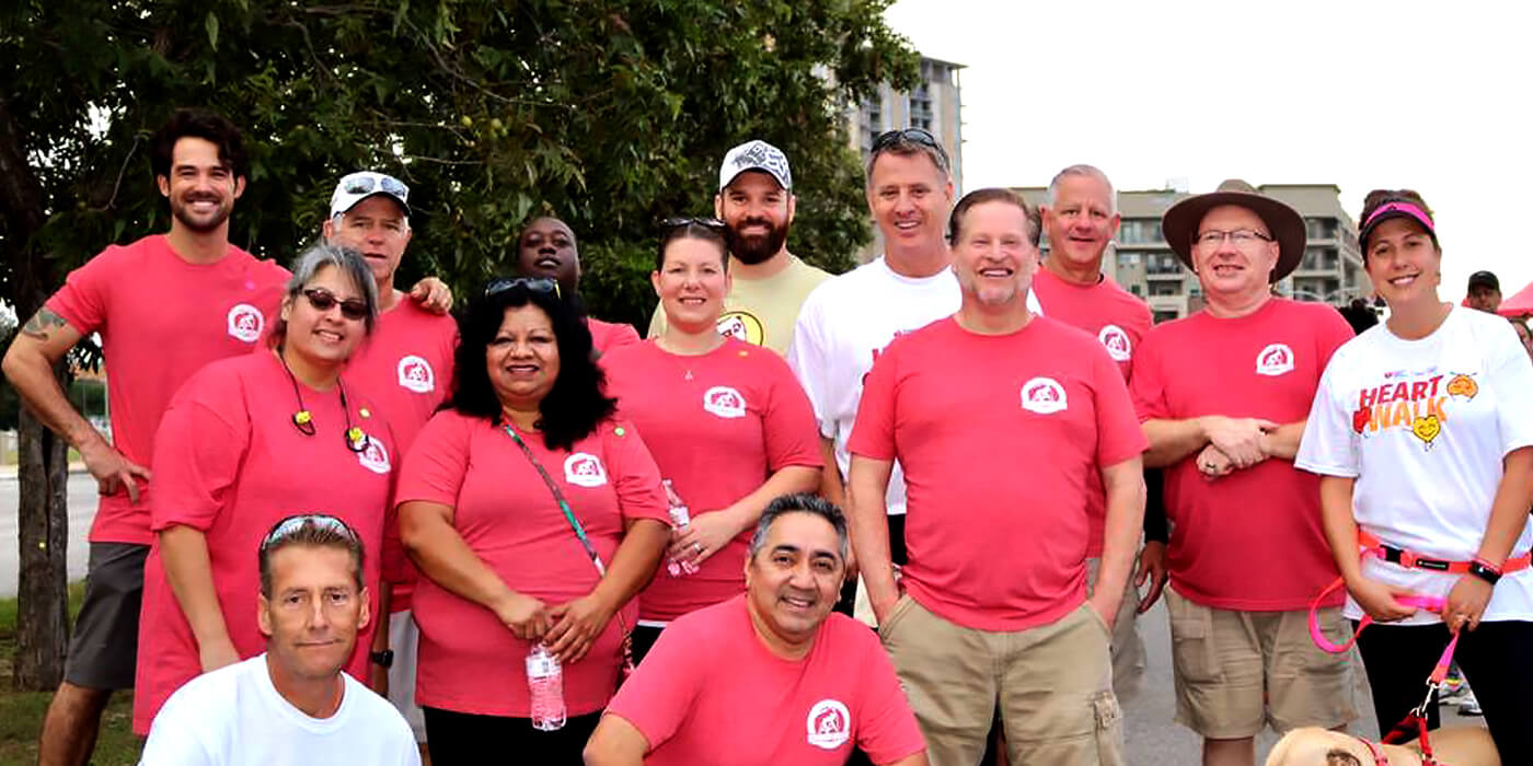 ABC team posing at marathon