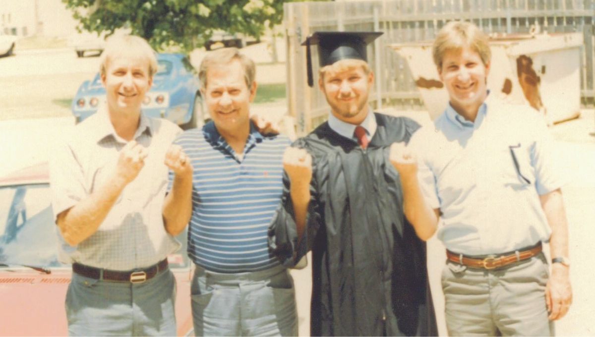 Bob Jenkins Sr. with Bobby, Raleigh and Dennis celebrating Dennis’ graduation from Texas A&M