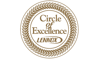 logo indicating a winner of the Lennox Circle of Execllence